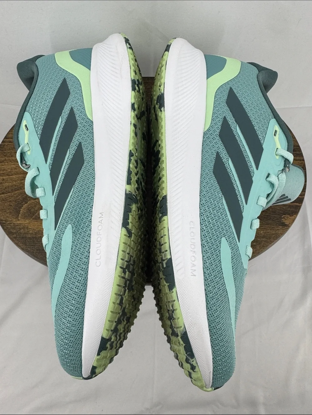Like New! Adidas Womens Runfalcon 5 Cloudform Running Shoes, Mint Aqua Teal, 7